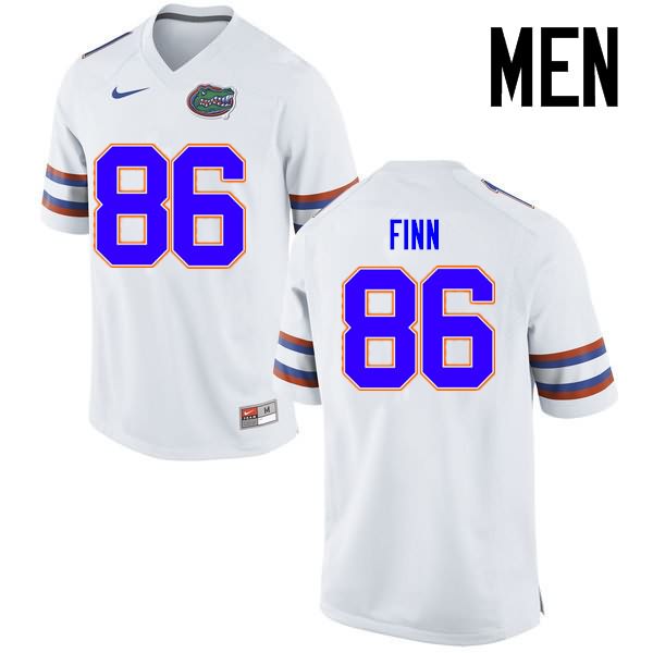 NCAA Florida Gators Jacob Finn Men's #86 Nike White Stitched Authentic College Football Jersey FEJ0064EB